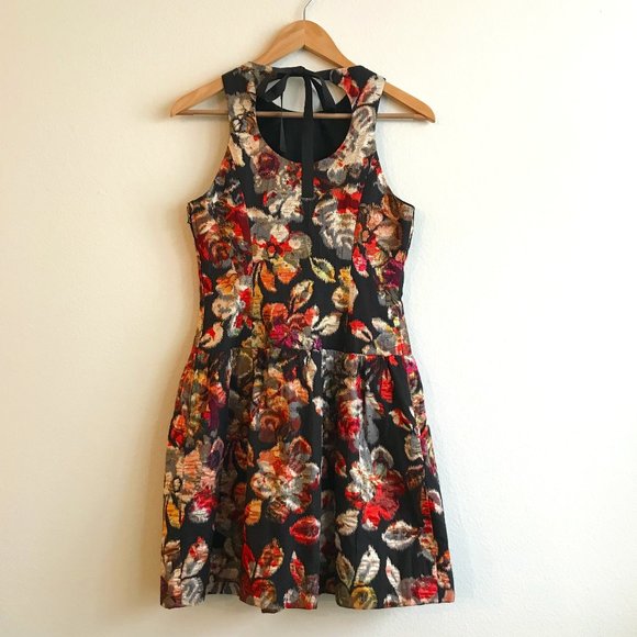 Leifsdottir Anthropologie Floral Formal Dress with Ribbon Tie Size 2 - Picture 3 of 14
